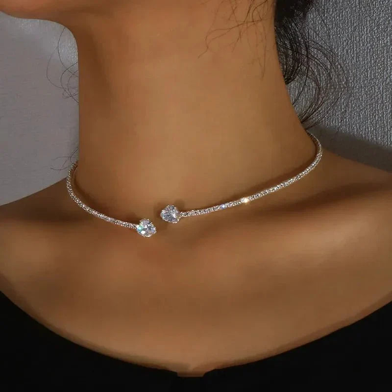 Heart Open Choker Necklace