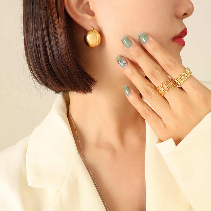 Ball Hoop Earrings