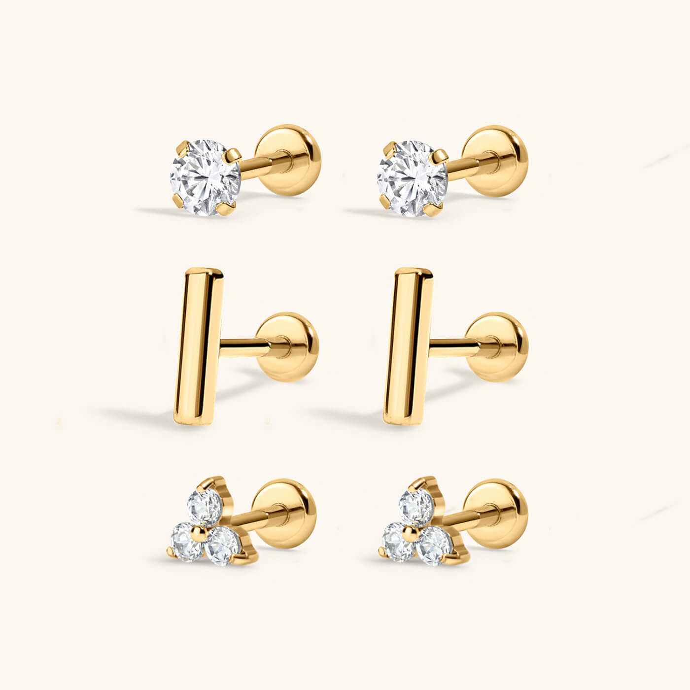 Everyday Nap Earrings Trio – Gold