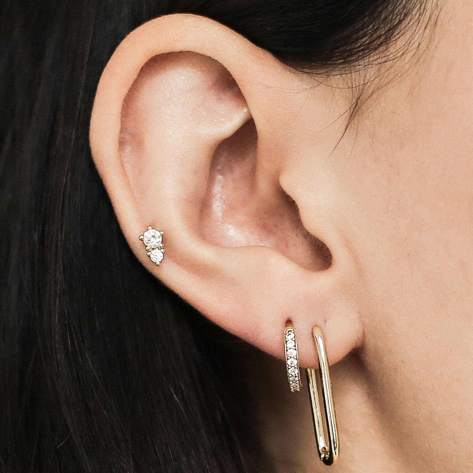 Gaia Threaded Flat Back Earring