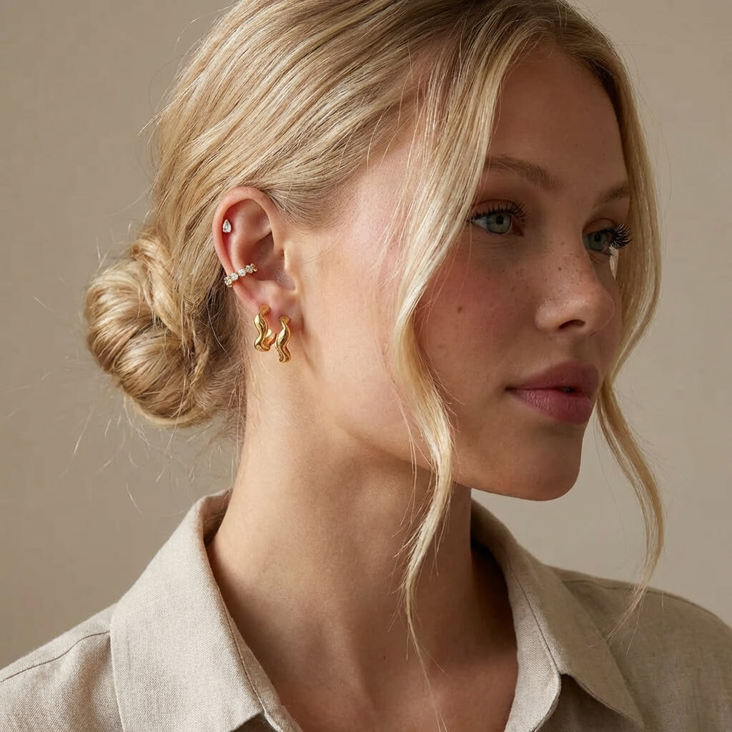 Essential Gold Earring Trio Set