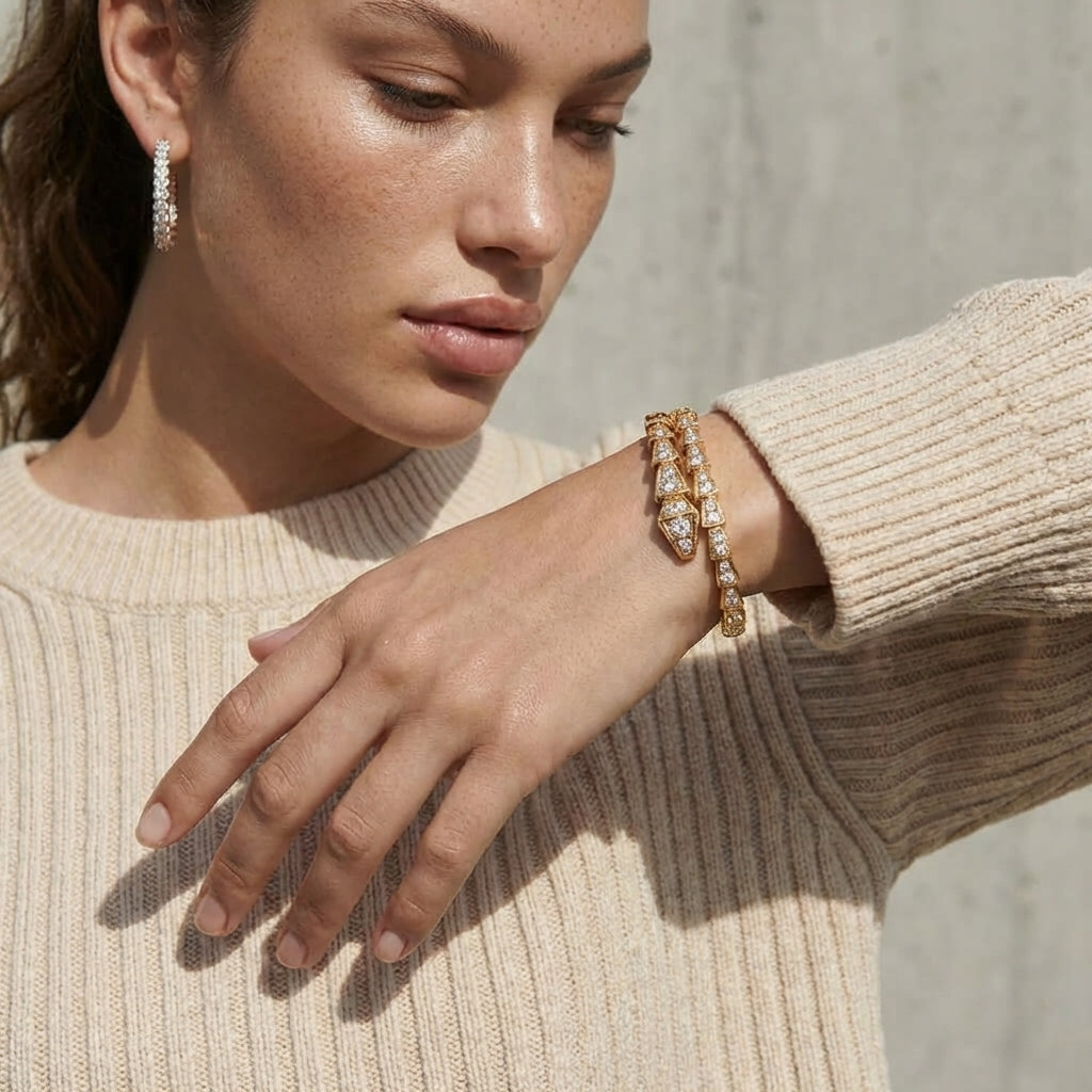 Serpent Pavé Bracelet
