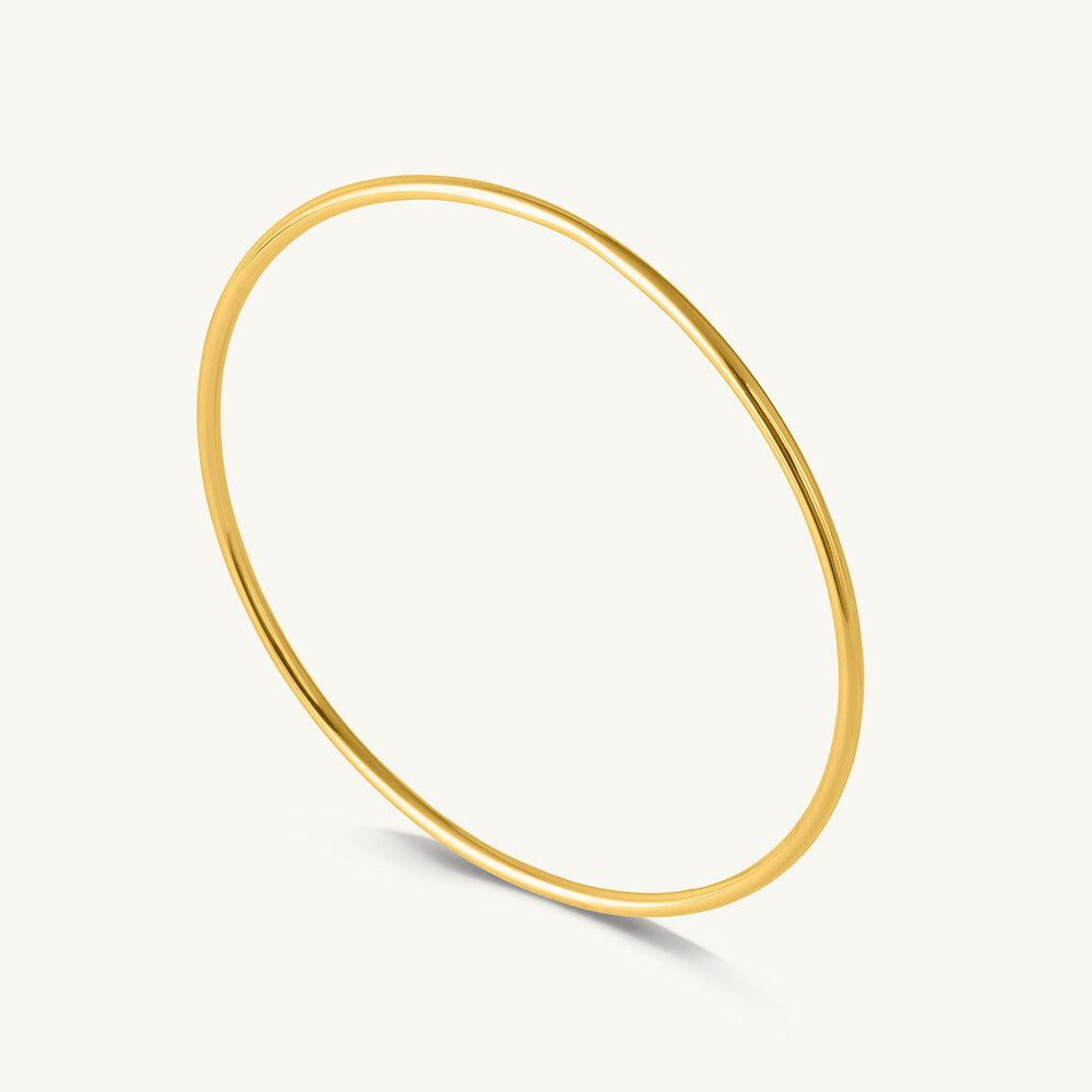 Round Wire Bangle Bracelet – GOLD