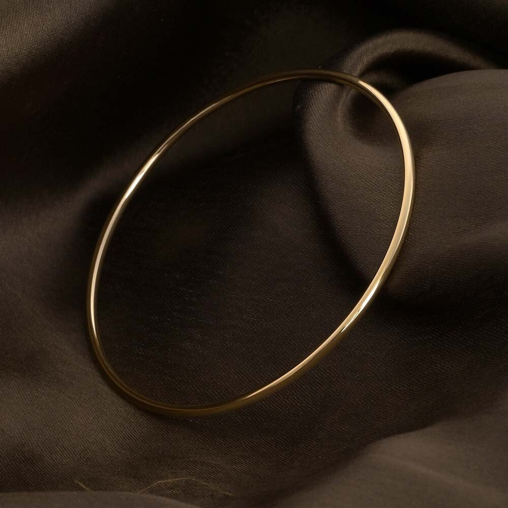 Round Wire Bangle Bracelet
