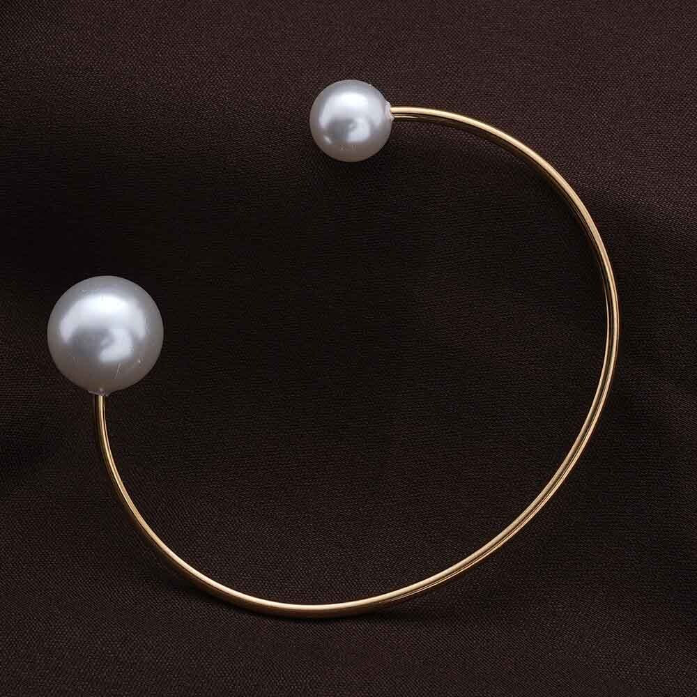 Pearl Cuff Bangle Bracelet