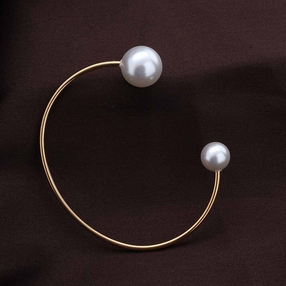 Pearl Cuff Bangle Bracelet