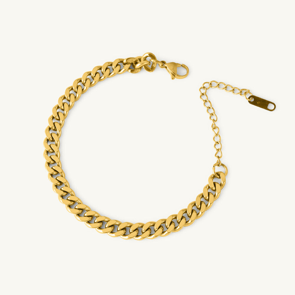 Classic Cuban Chain Bracelet – GOLD