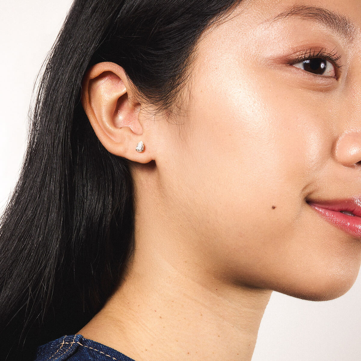 Celestial Crystal Pear Nap Earrings, 6mm