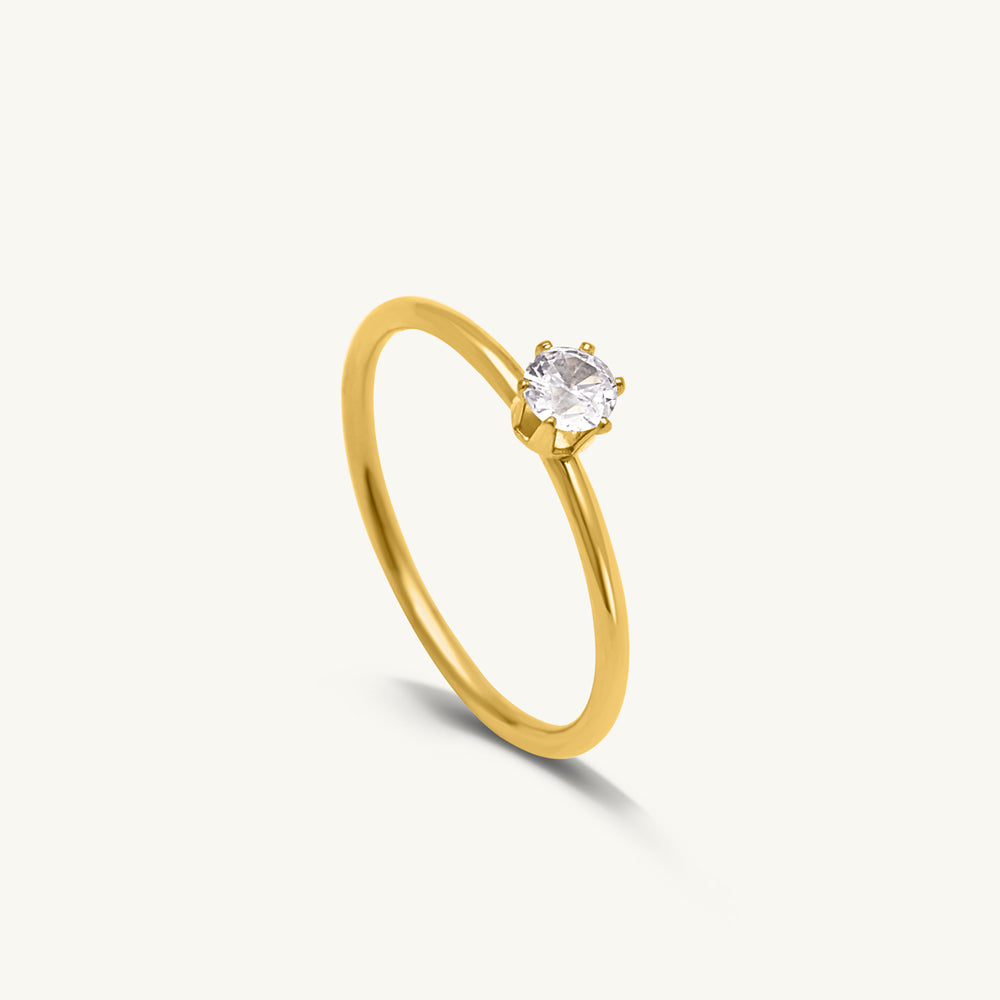 Mini Solitaire Ring – 6