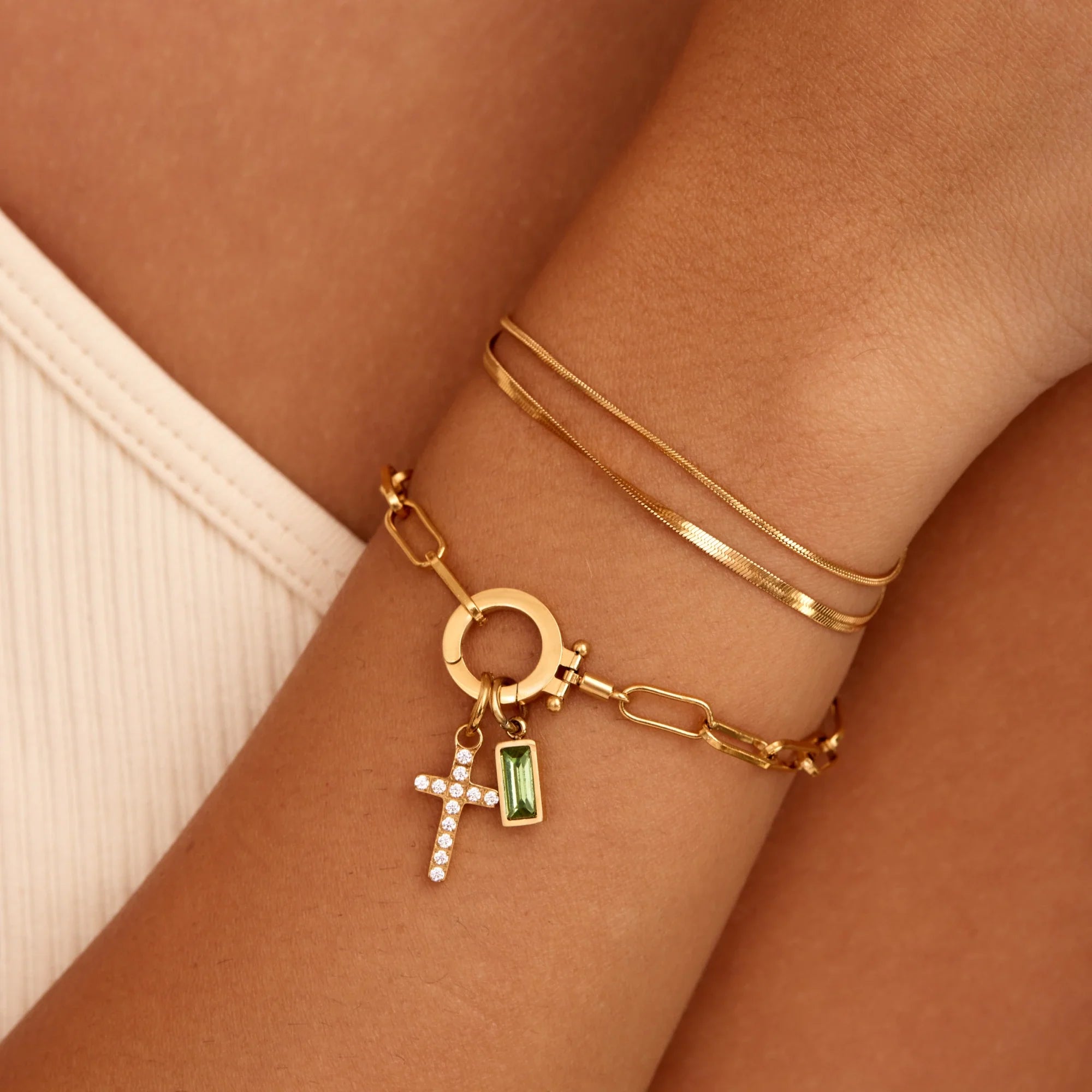 Faith Link Birthstone Bracelet