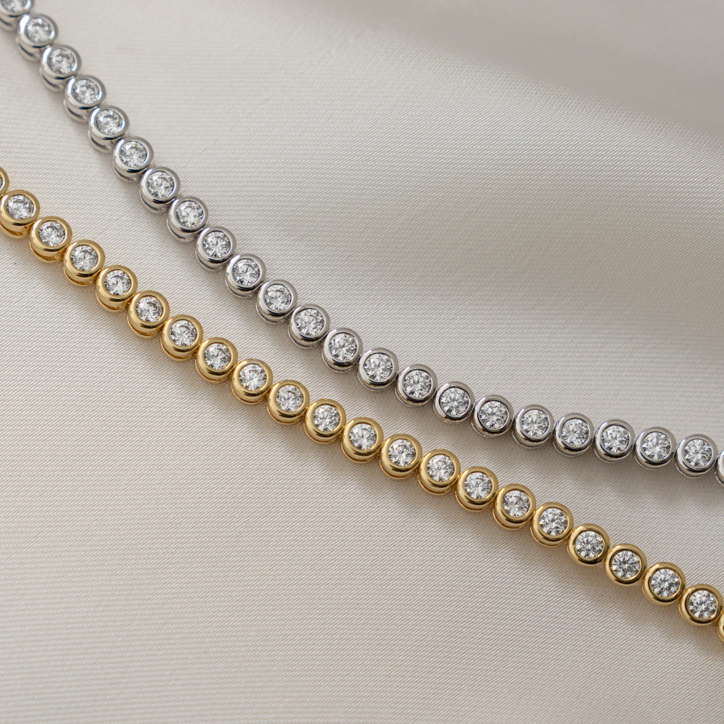 Round Bezel CZ Tennis Bracelet