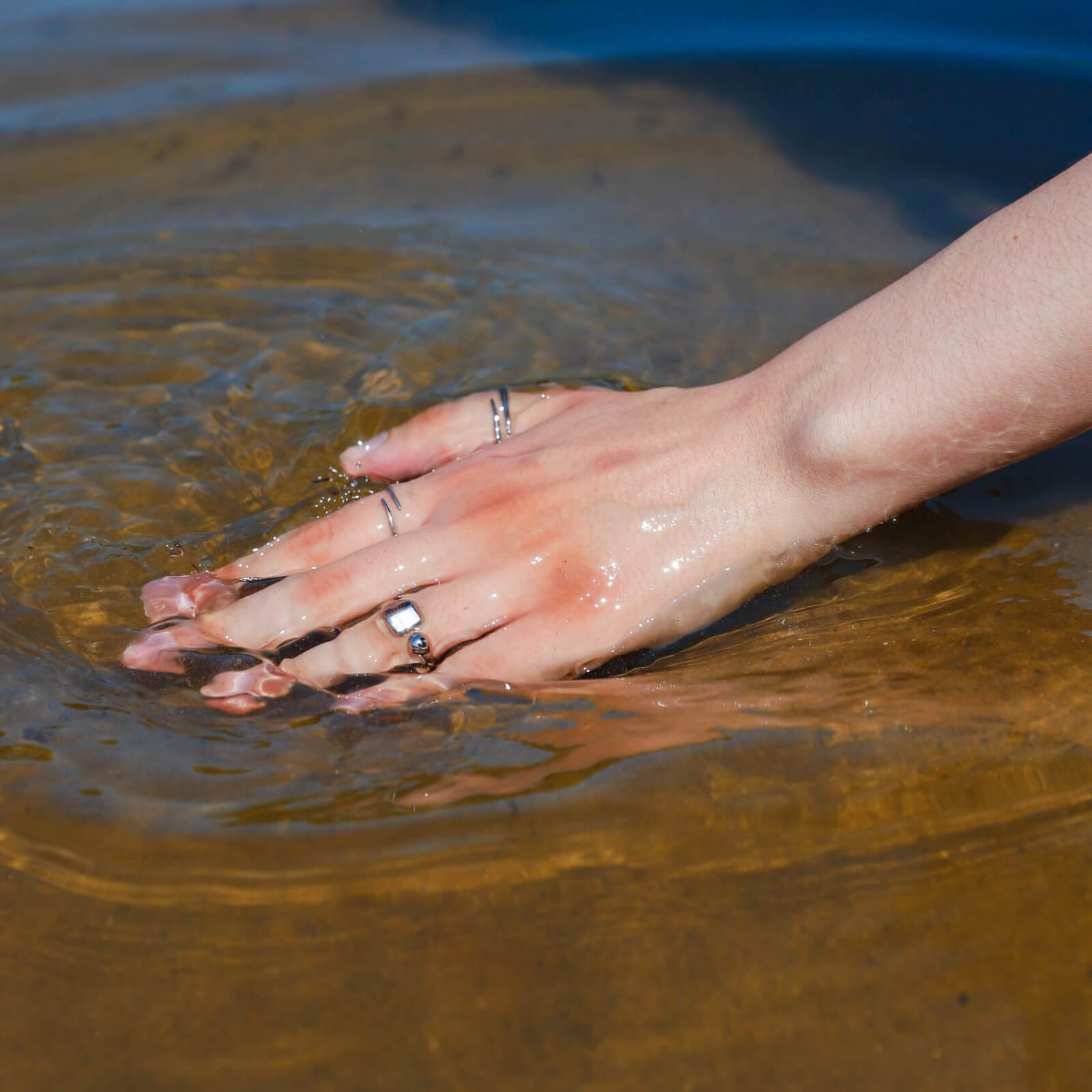 Floating Orb Signet Ring