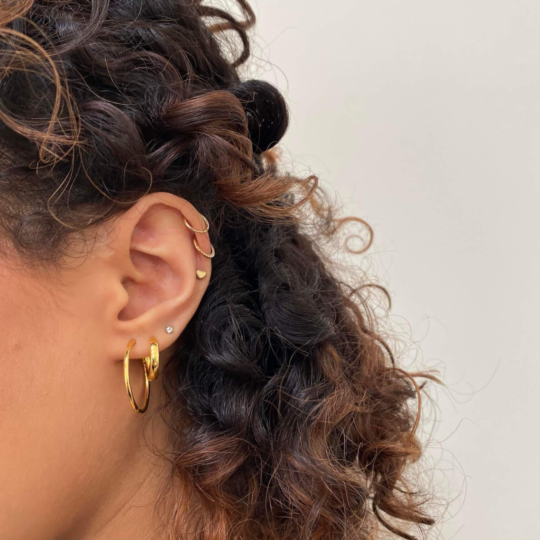Cosmic Cartilage Hoop in 14k gold plated