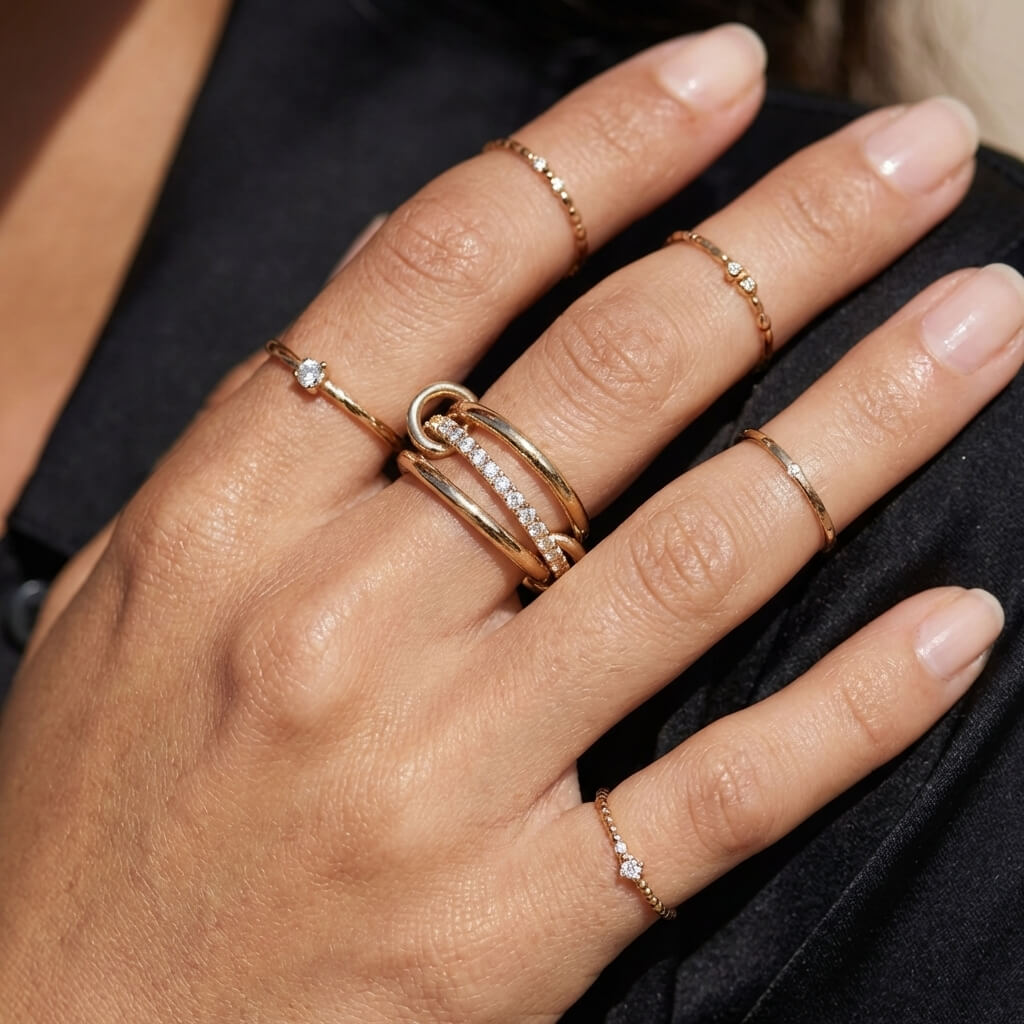 Serelle Interlocked Stackable Ring