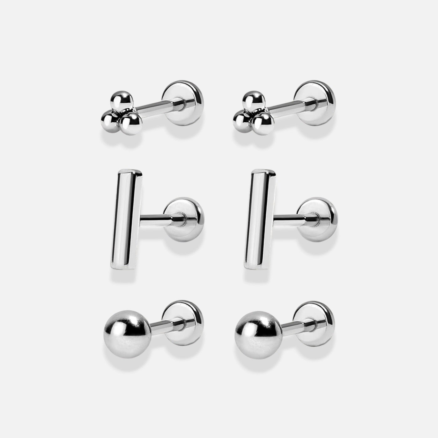 Avelis Flat Back Earring Trio