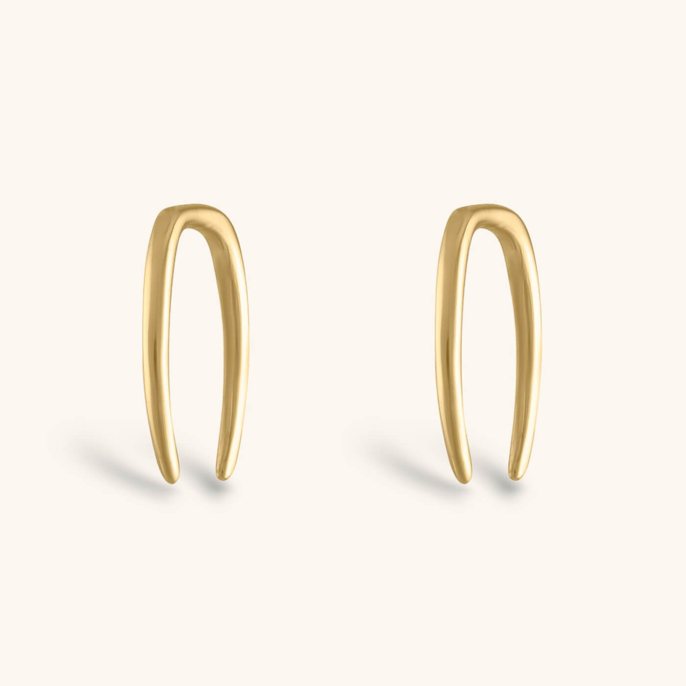Whisper Open Hoops in 14k gold plated - 18G – Pair of Earrings