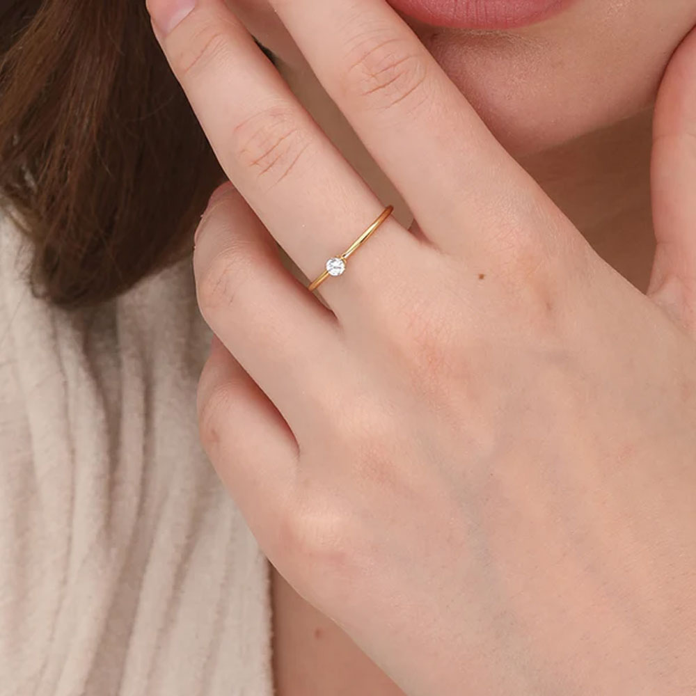 Dainty Solitaire Ring – 6