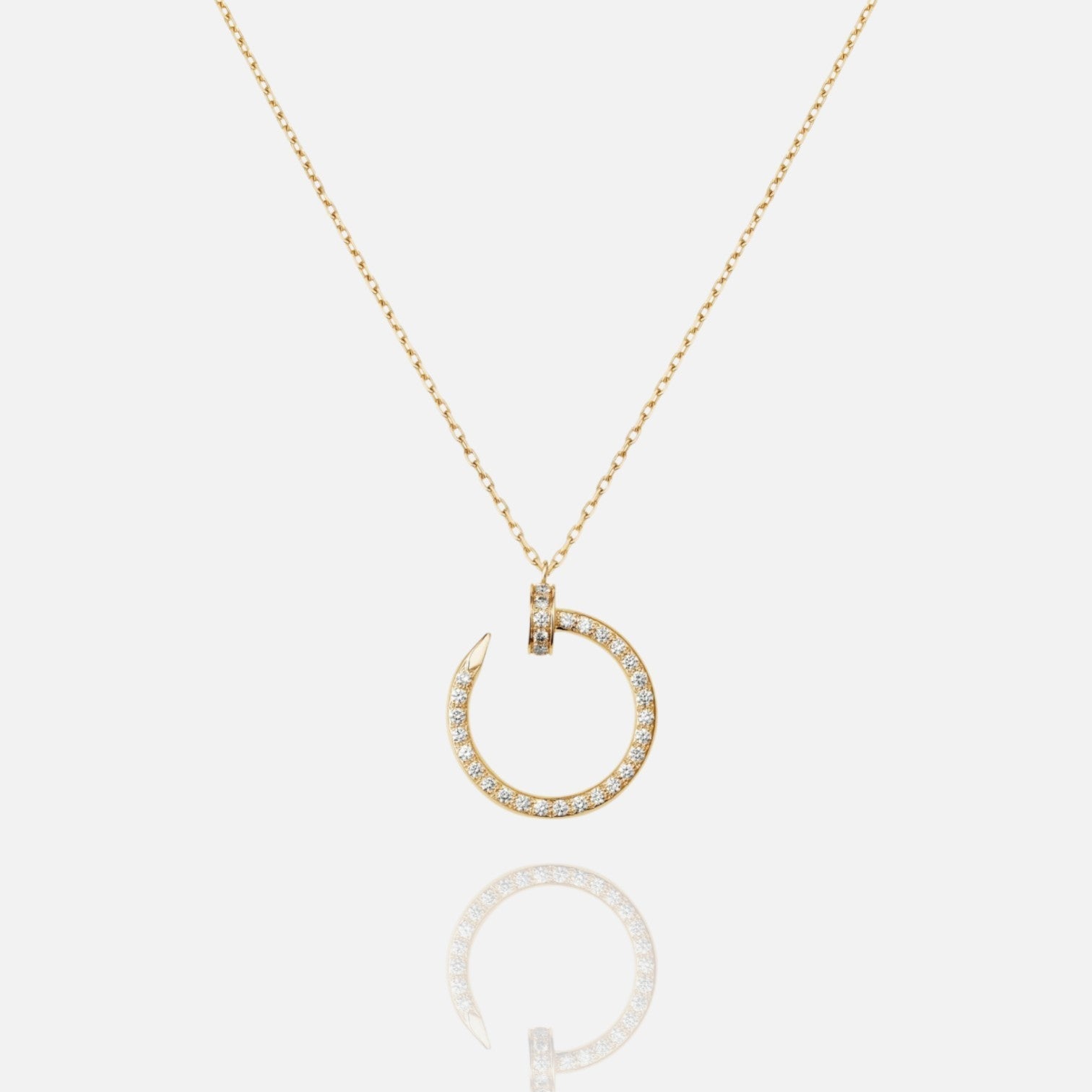 Pavé Nail Pendant Necklace