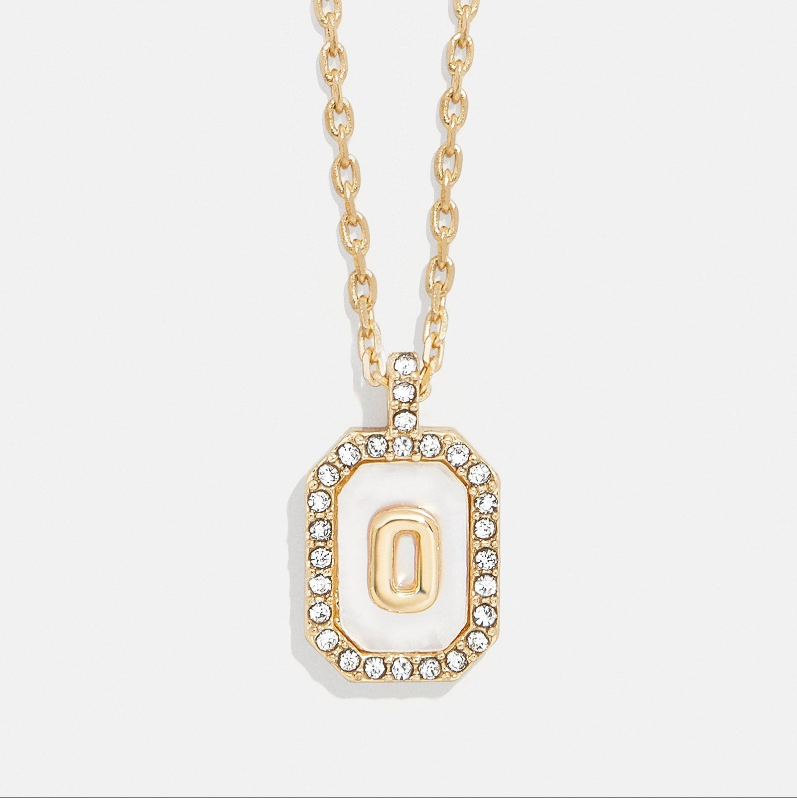Mother of Pearl Initial Pendant Necklace