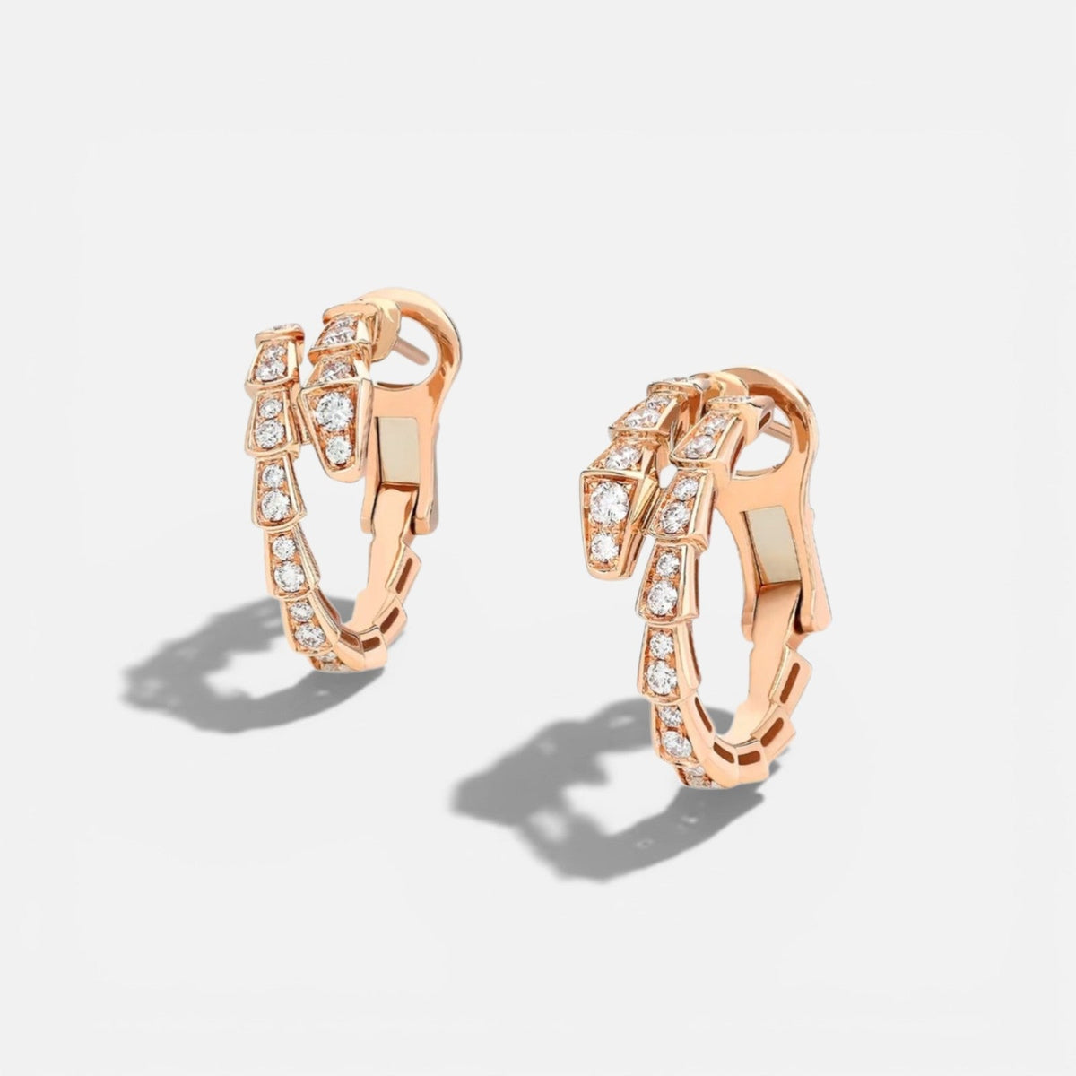 Snake Chain Zircon Earrings