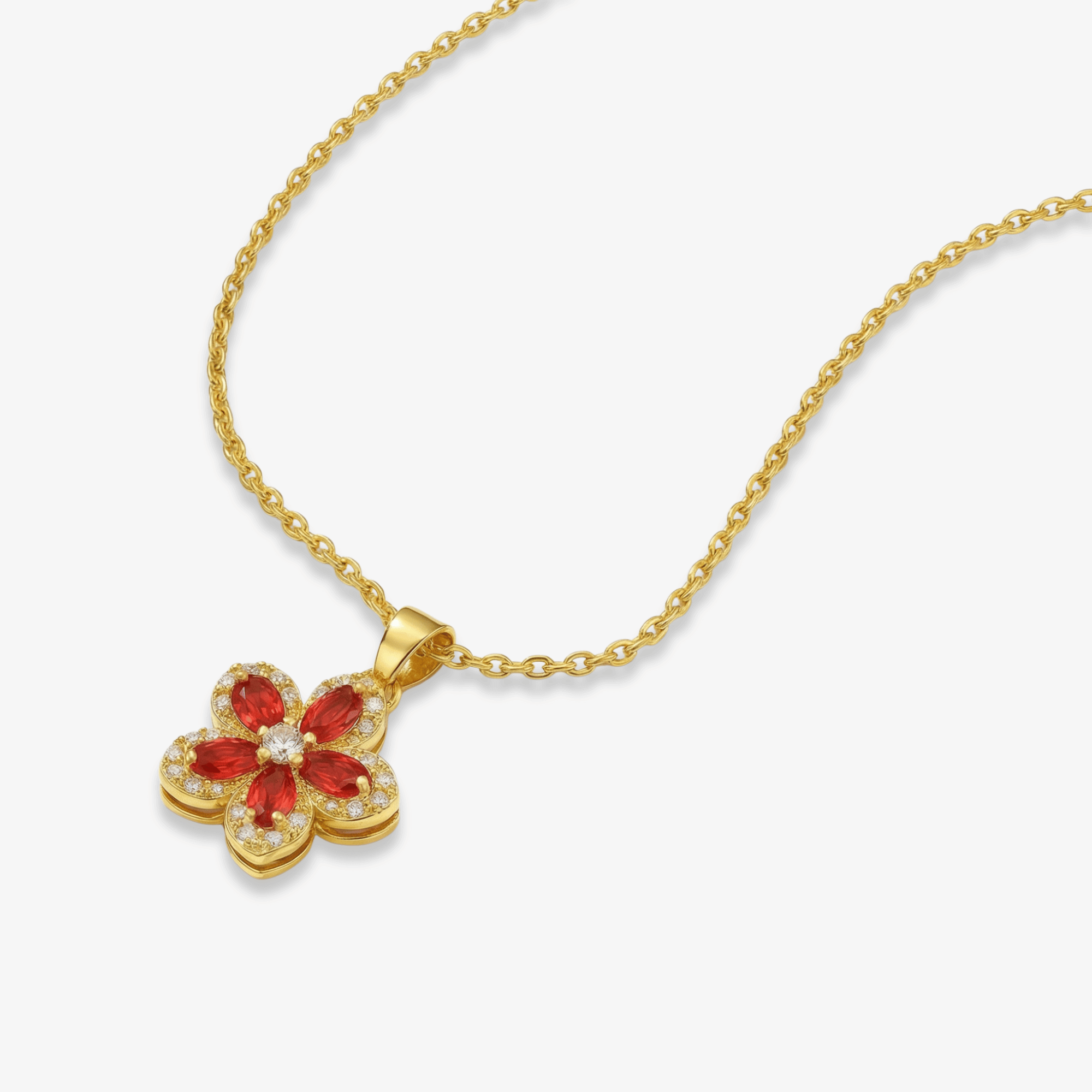 Spinning Floral Princess Necklace