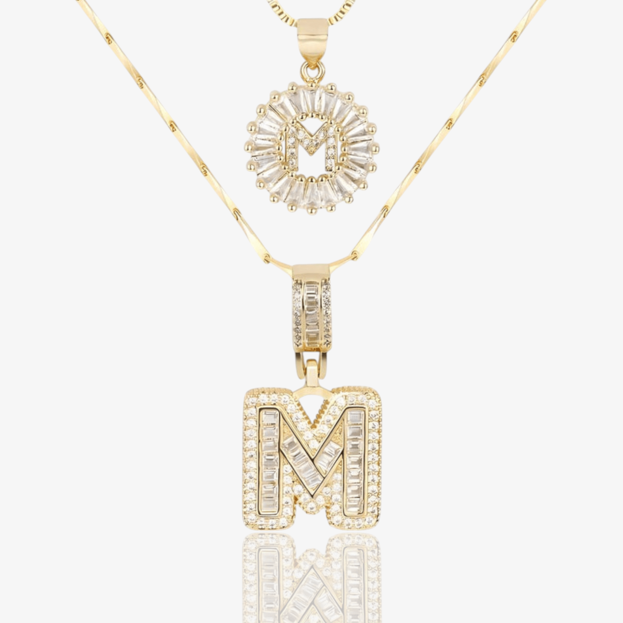 Initial Necklace A–Z Duo Set