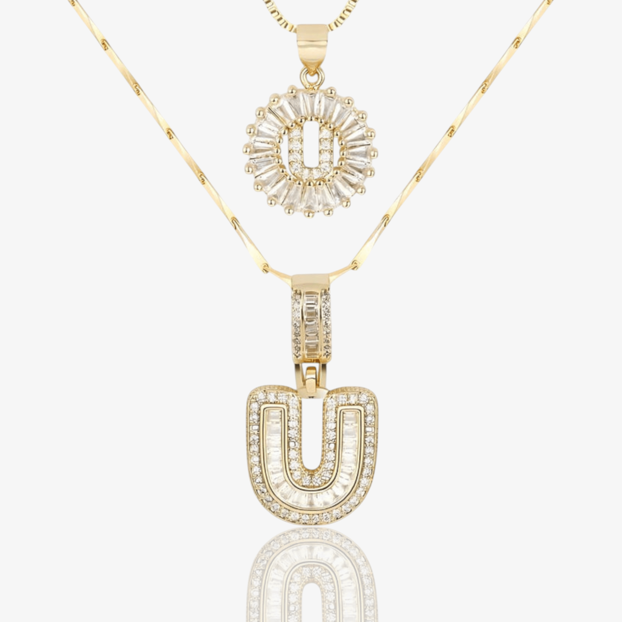 Initial Necklace A–Z Duo Set