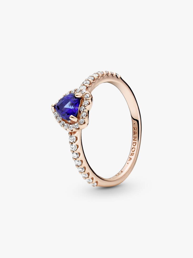 Sparkling Elevated Heart Ring