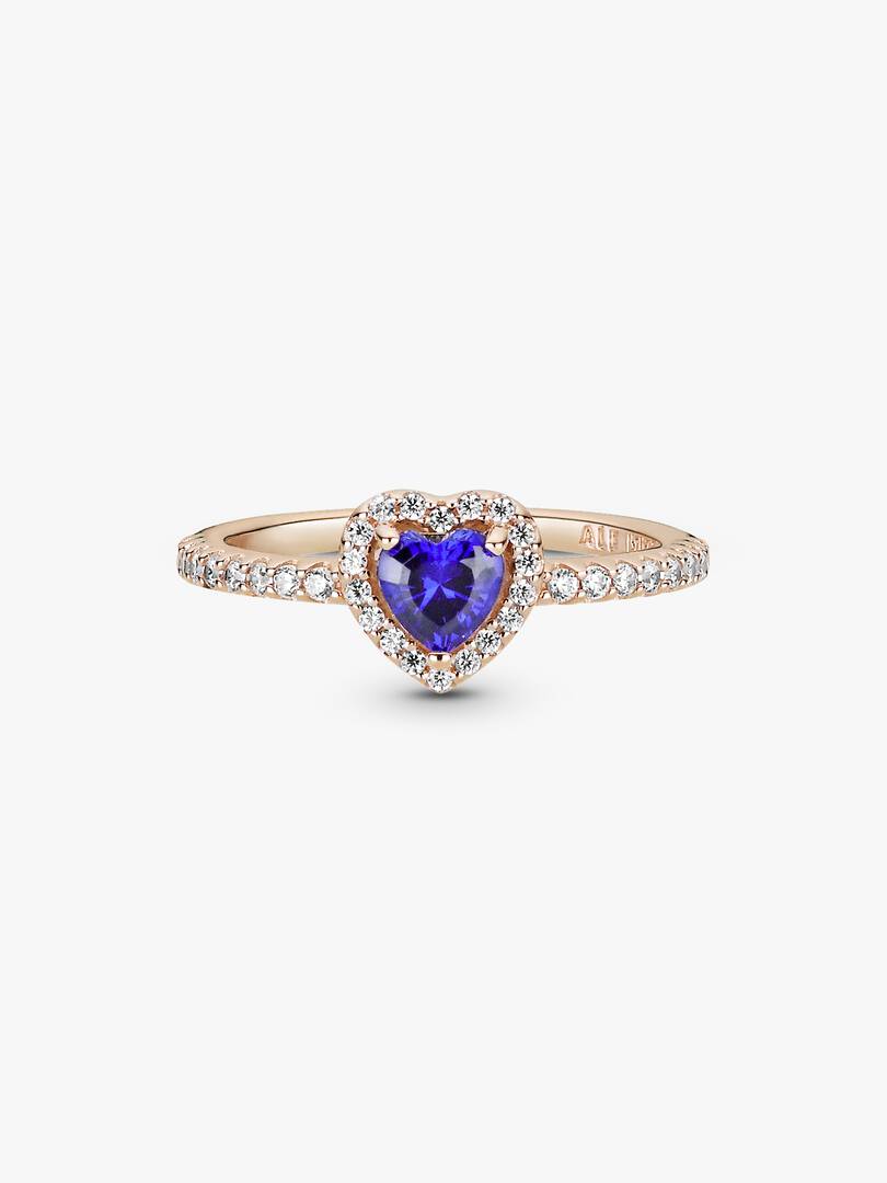 Sparkling Elevated Heart Ring