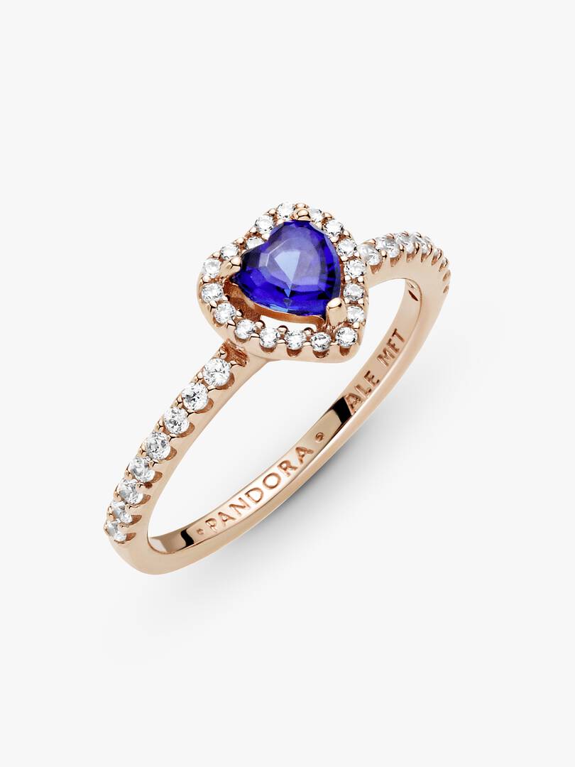 Sparkling Elevated Heart Ring