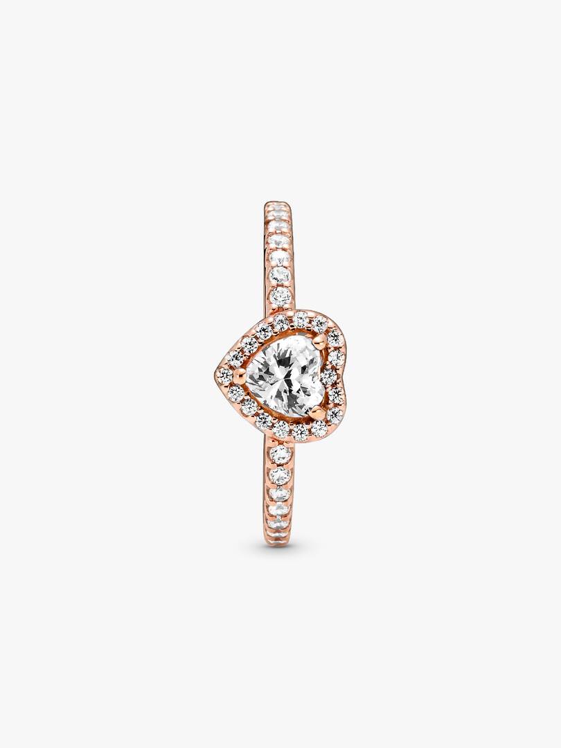 Sparkling Elevated Heart Ring