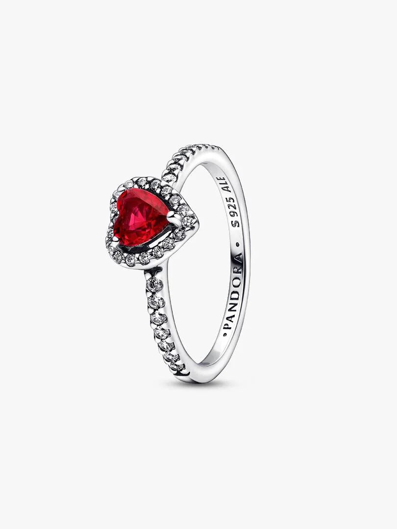 Sparkling Elevated Heart Ring