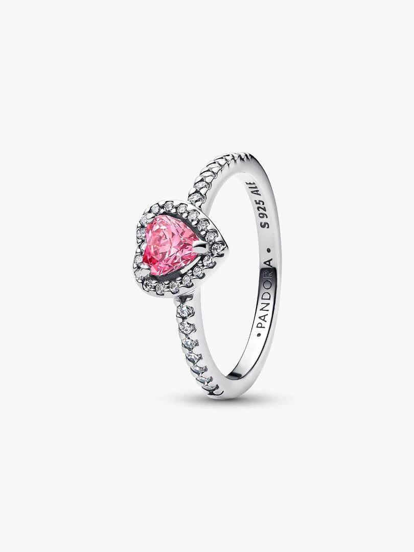 Sparkling Elevated Heart Ring