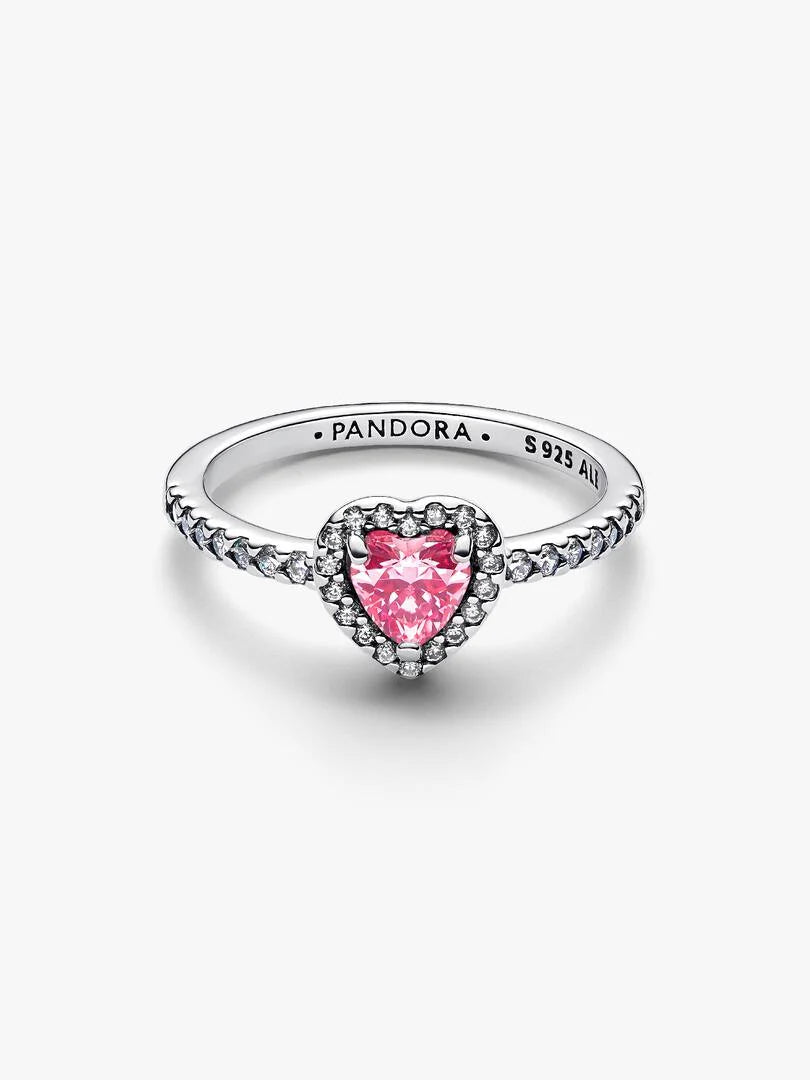 Sparkling Elevated Heart Ring