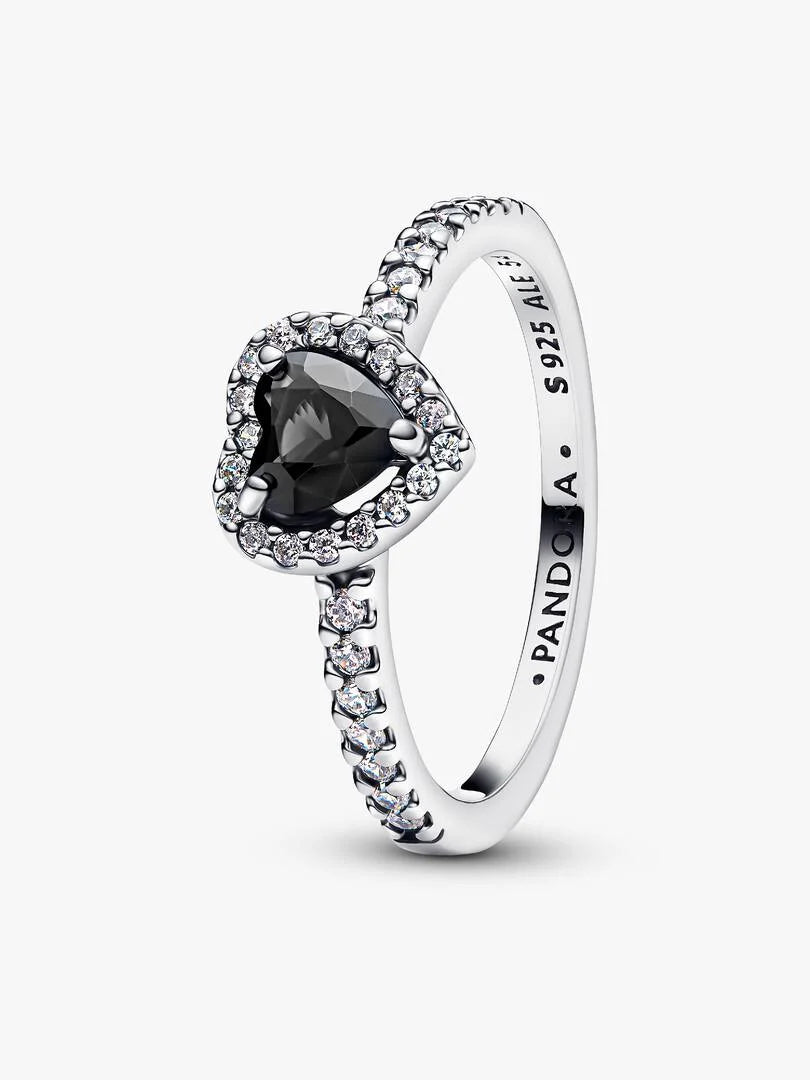 Sparkling Elevated Heart Ring