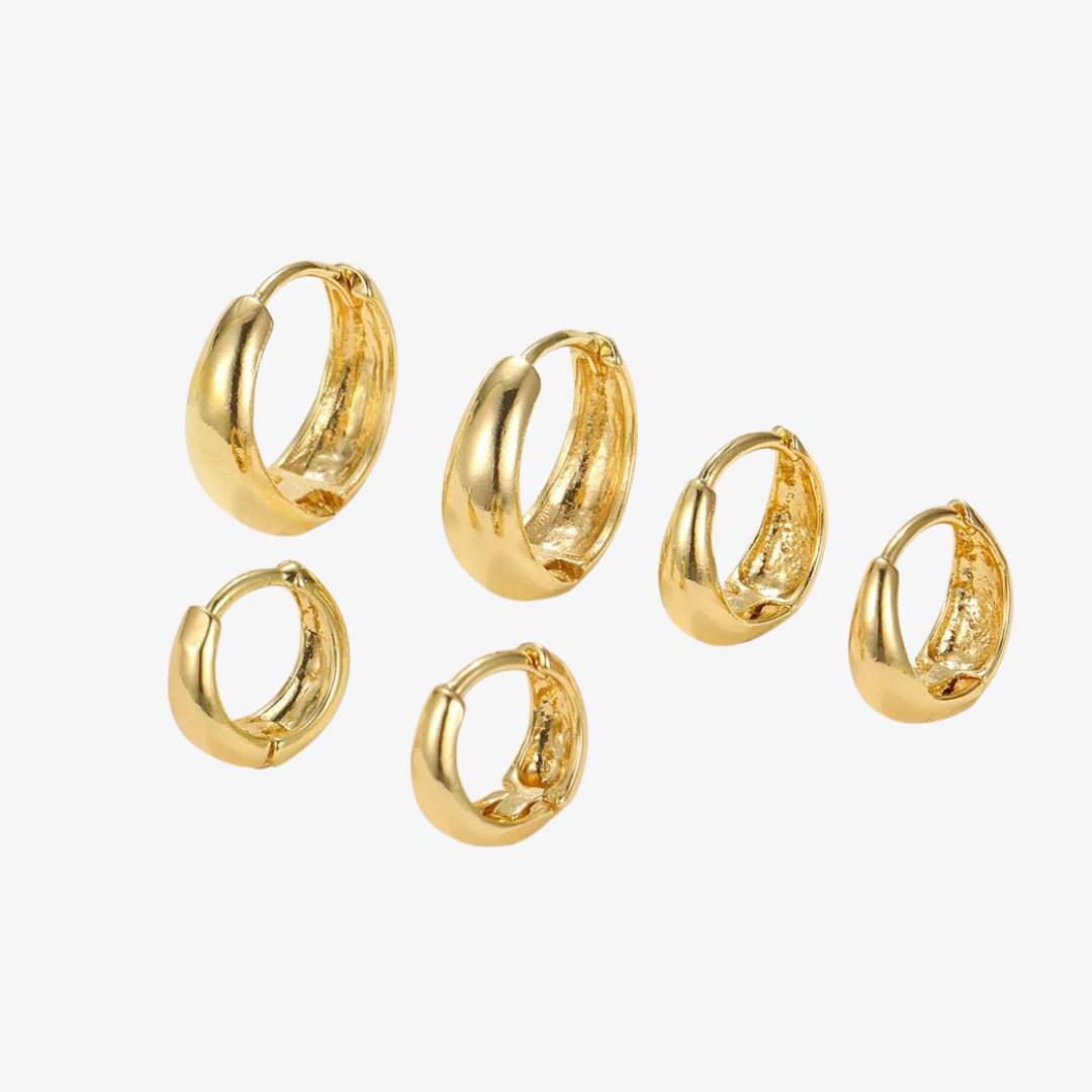 Essential Chunky Hoop Earrings Trio