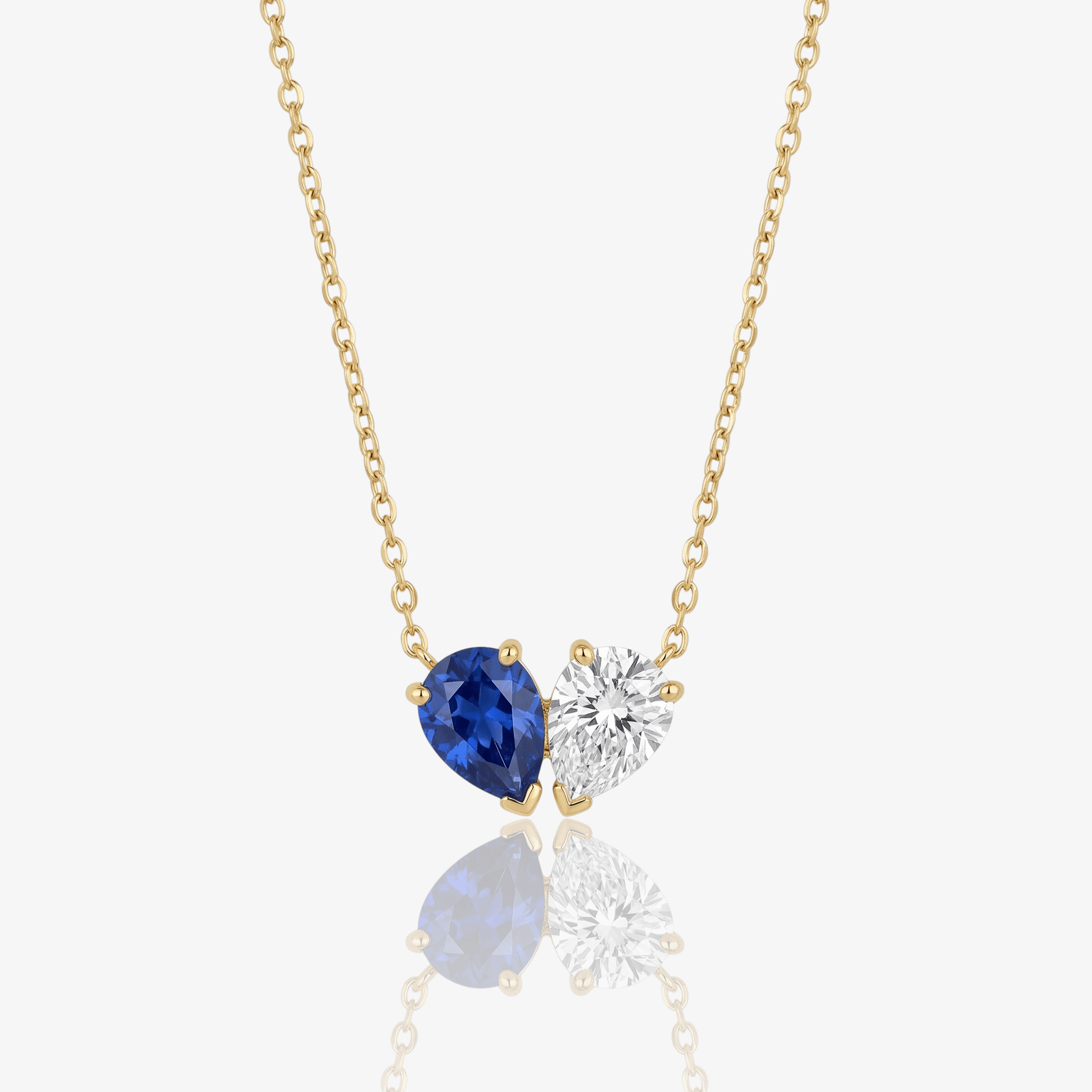 Signature Dual Birthstone Heart Necklace – January