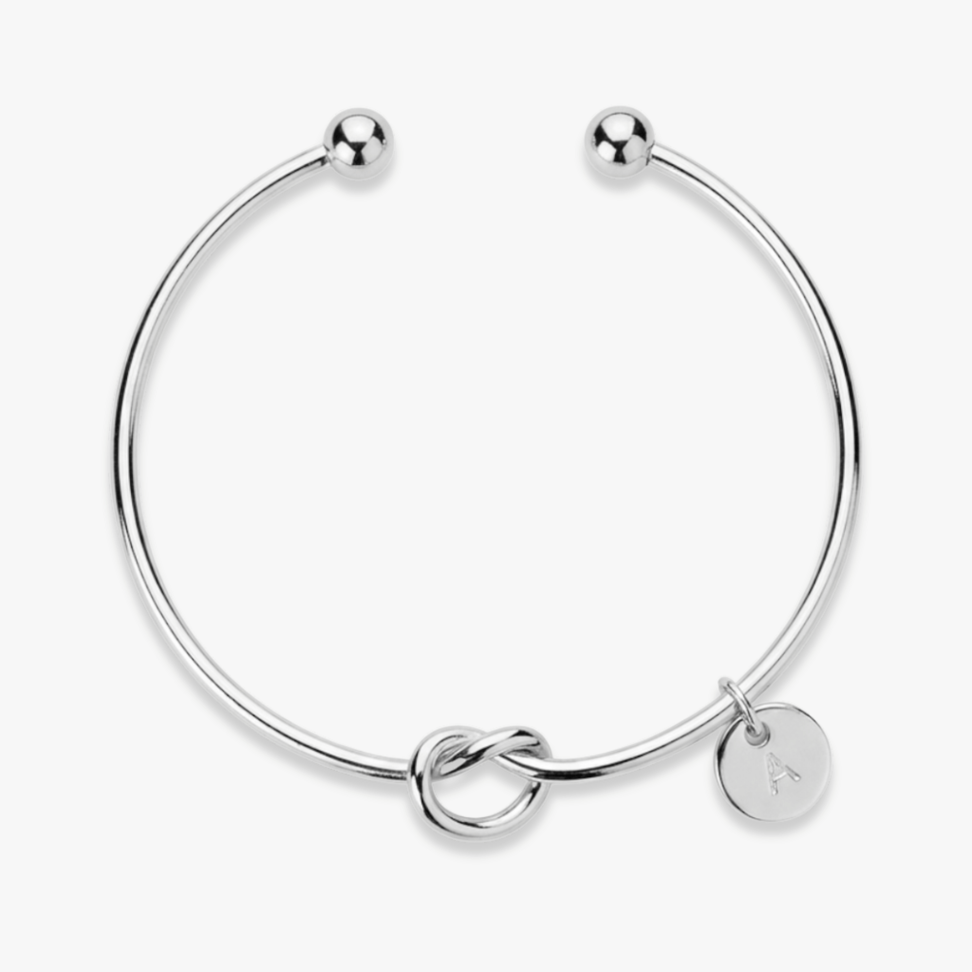 Personalized Knot Bangle Bracelet