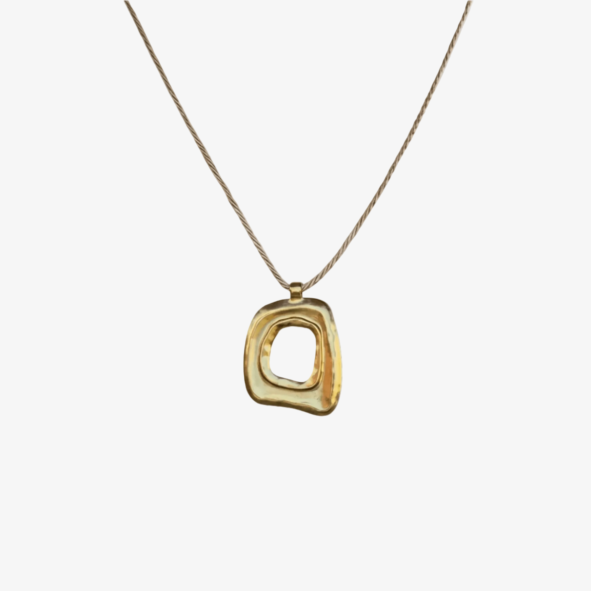 Molten Frame Statement Necklace – Gold