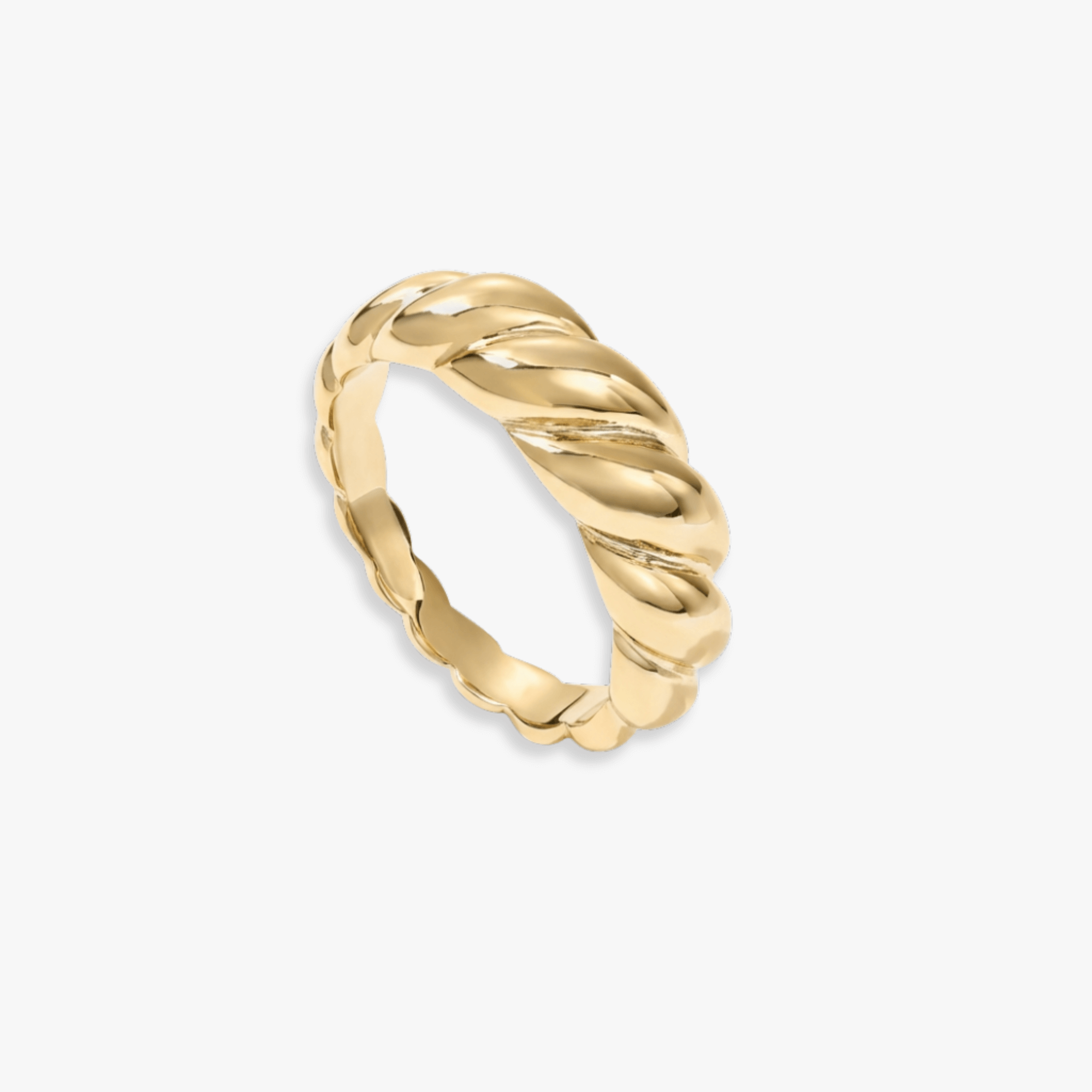 Twisted Dome Ring – Yellow Gold