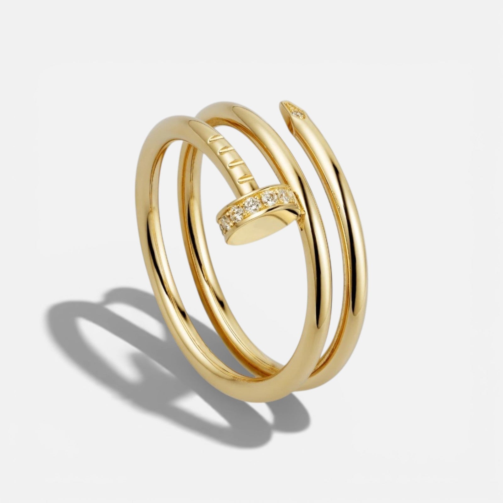 Double Nail Open Ring – gold