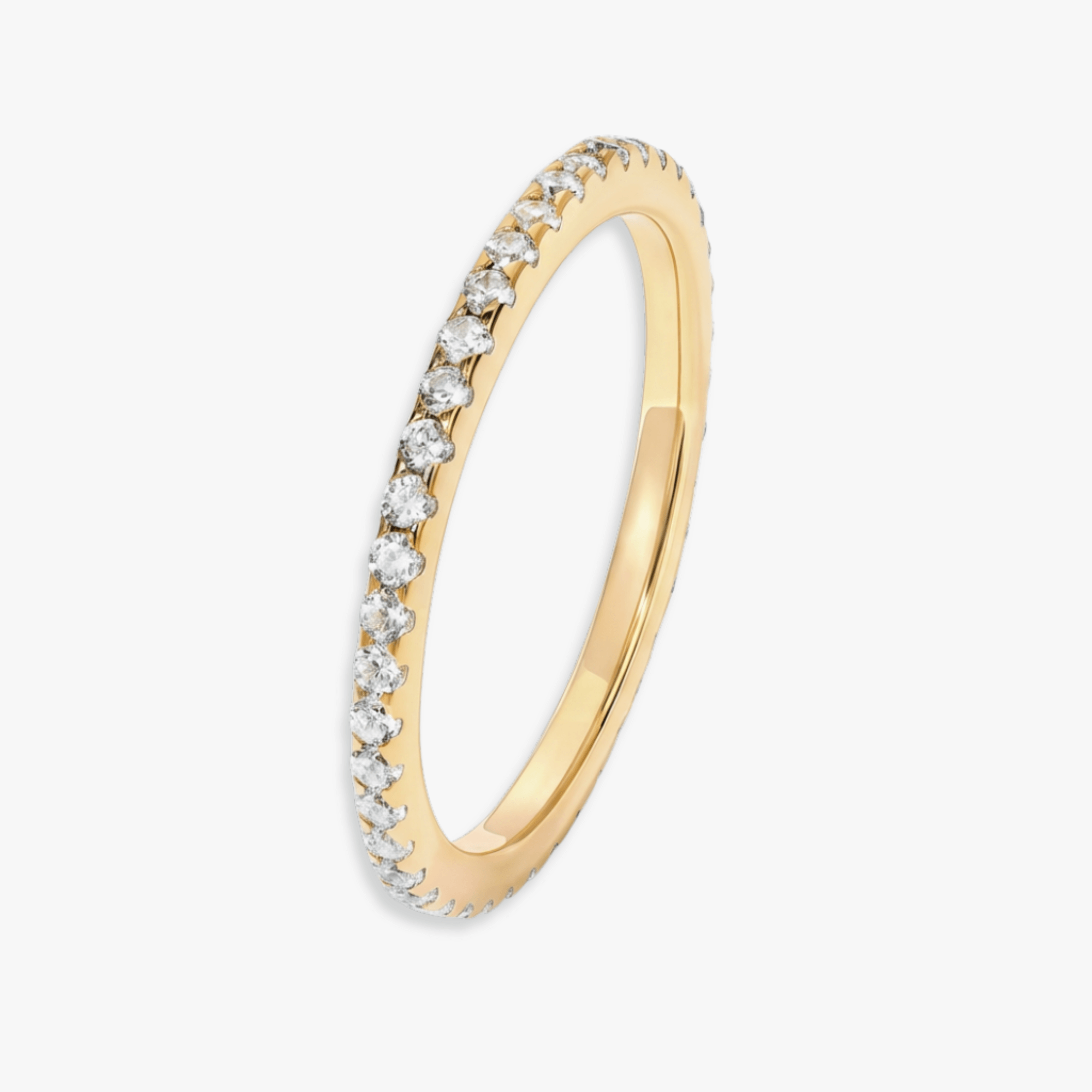 Pavé Eternity Ring – Yellow Gold