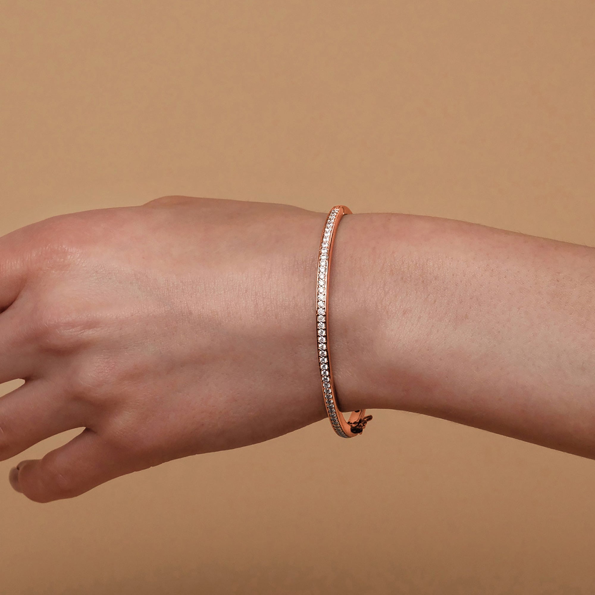 Sleek Stone Bangle Bracelet