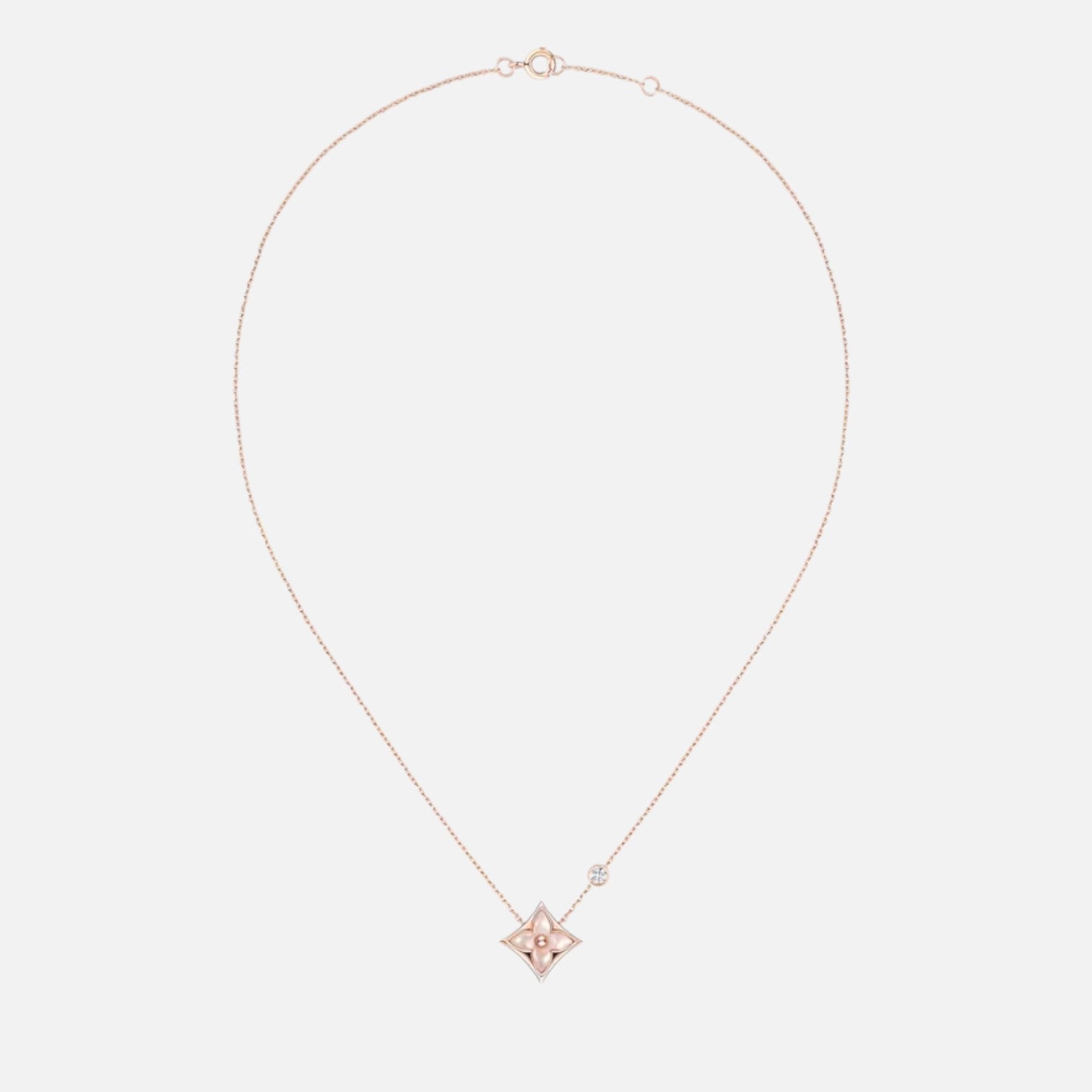 Color Blossom Pink Flower Necklace