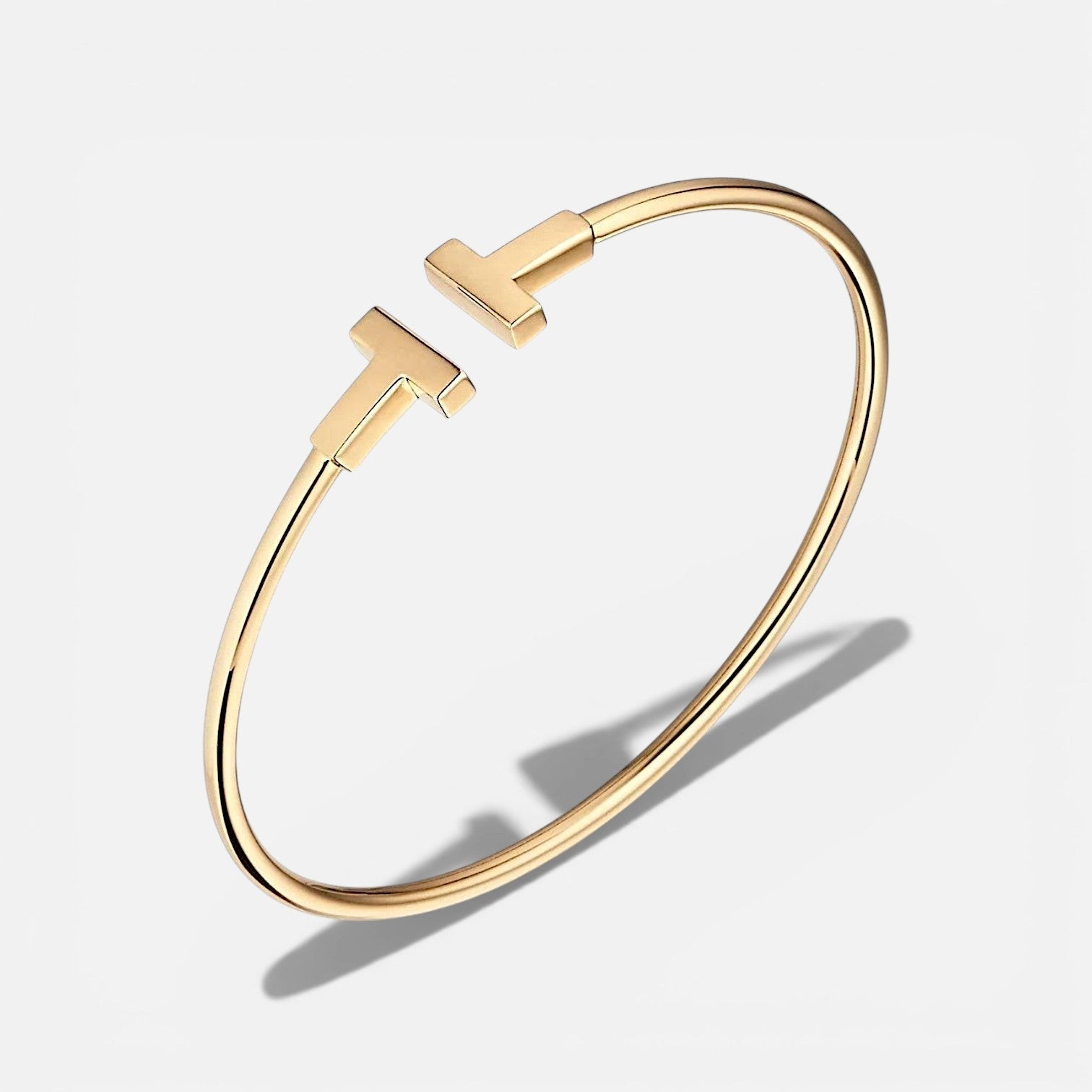 Velor T Open Cuff Bracelet – Gold