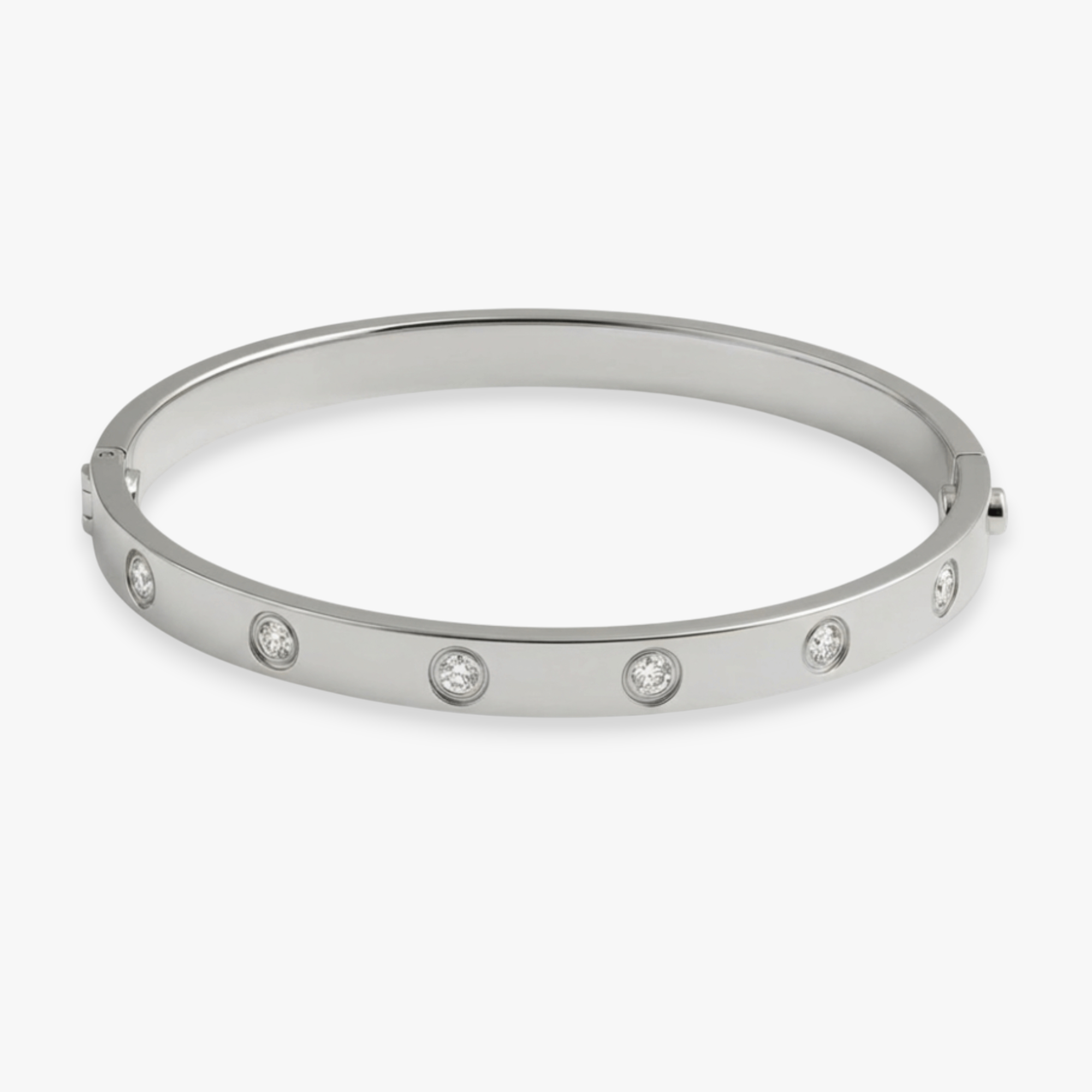 Cubic Zirconia Detail Bangle Bracelet