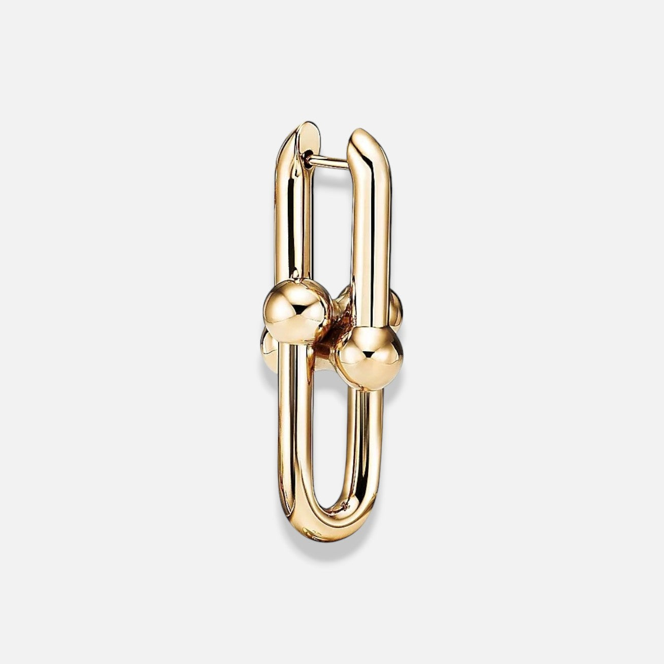 Minimal Link Hoop Earrings – Gold