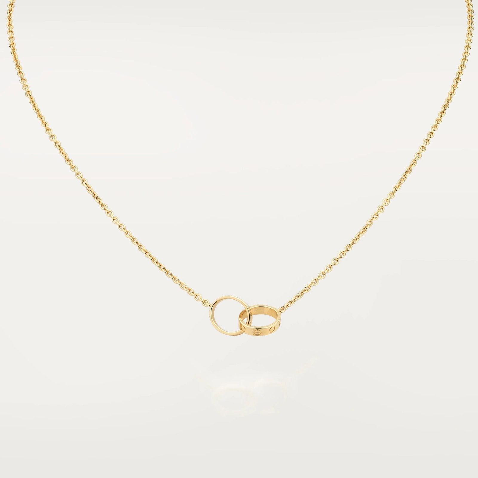 Classic Love Double Ring Necklace
