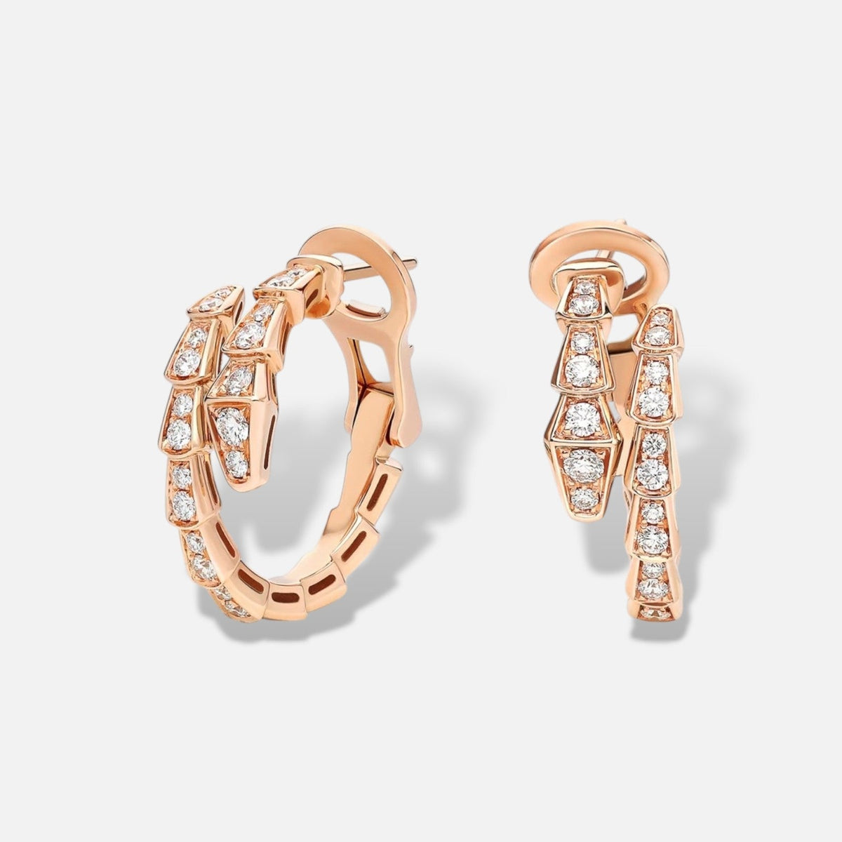 Snake Chain Zircon Earrings