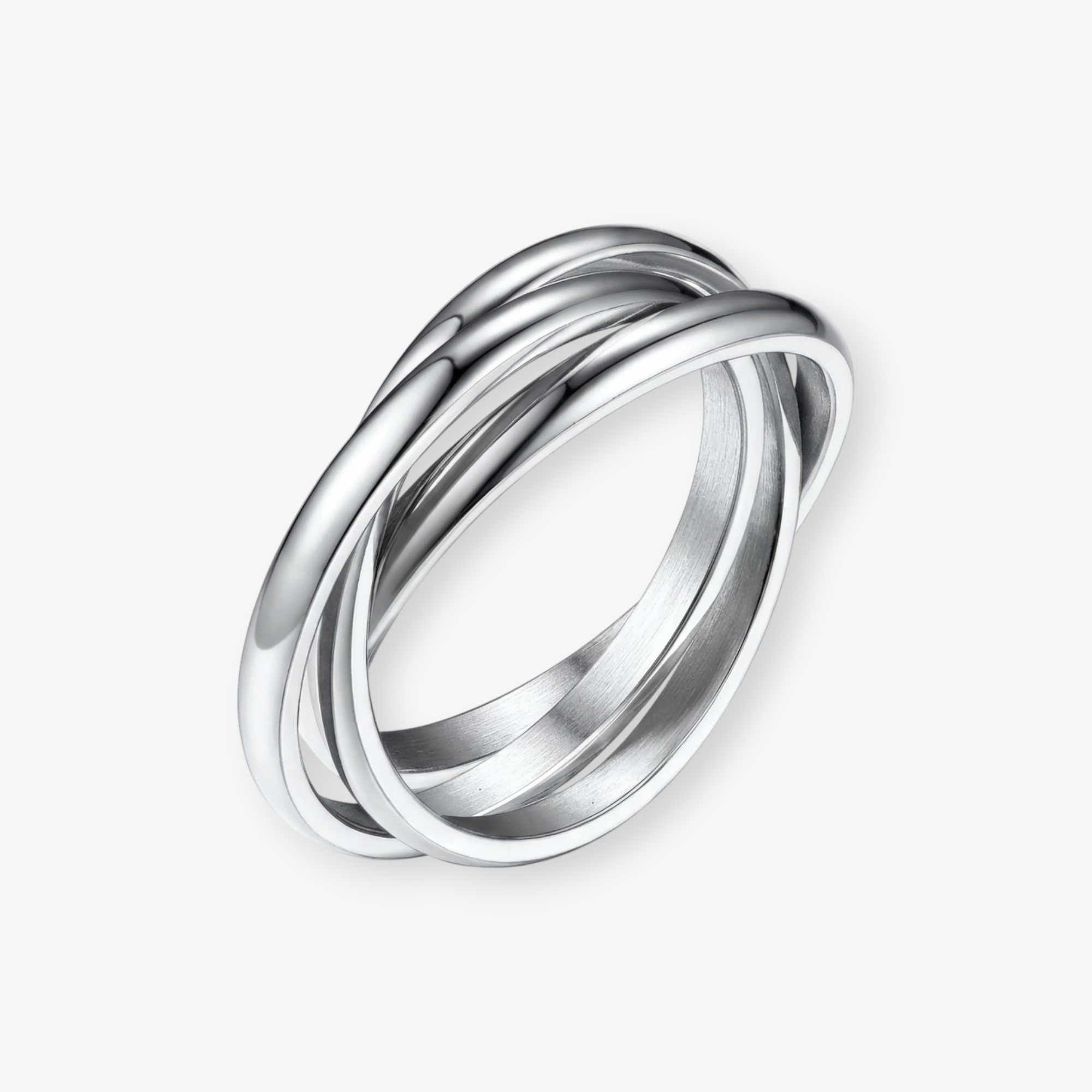 Tidal Triple Band Spinner Ring